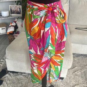 Colorful vacation skirt with slit Ronny Kobo floral